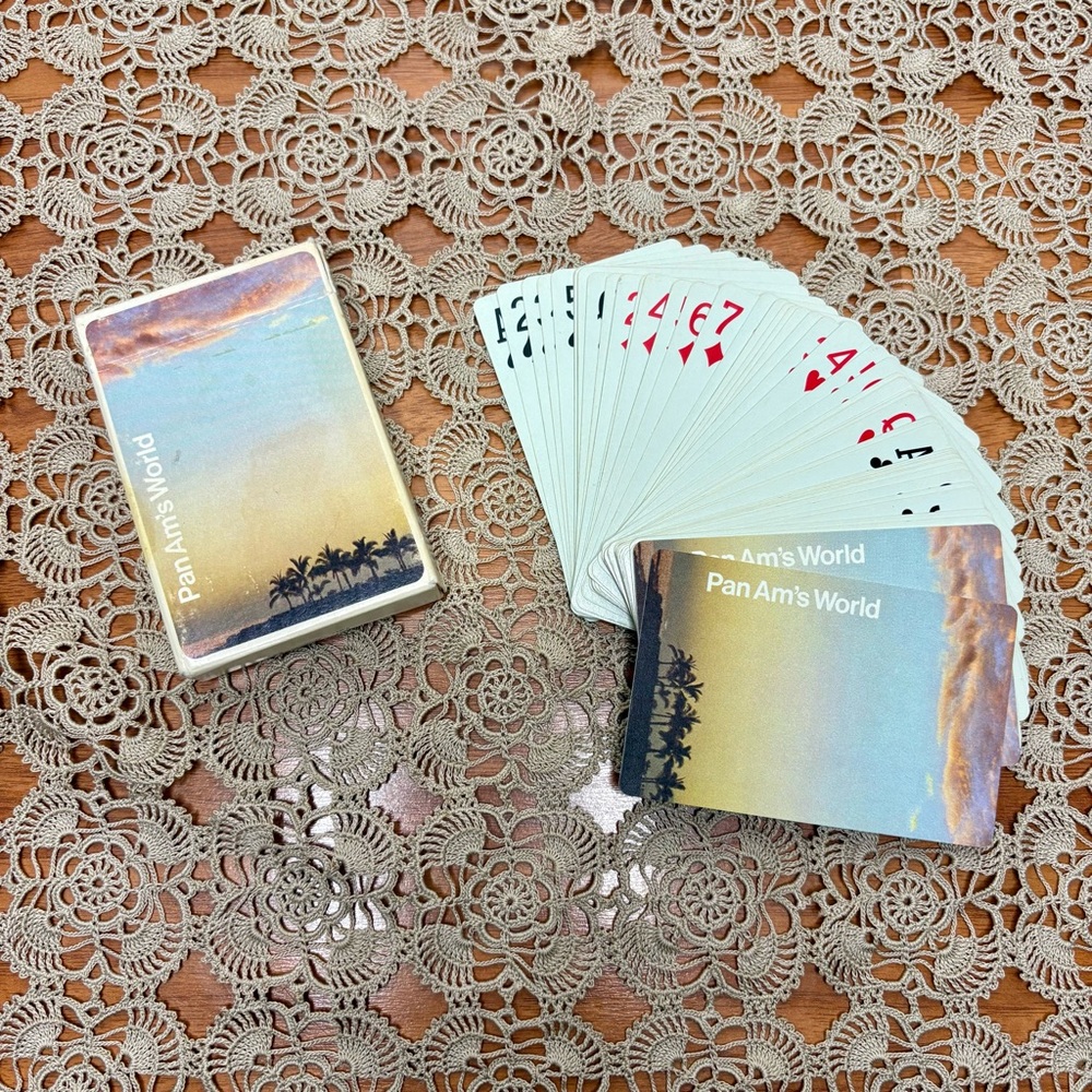 Vintage 70s Pan Am Airlines Hawaii Playing Cards